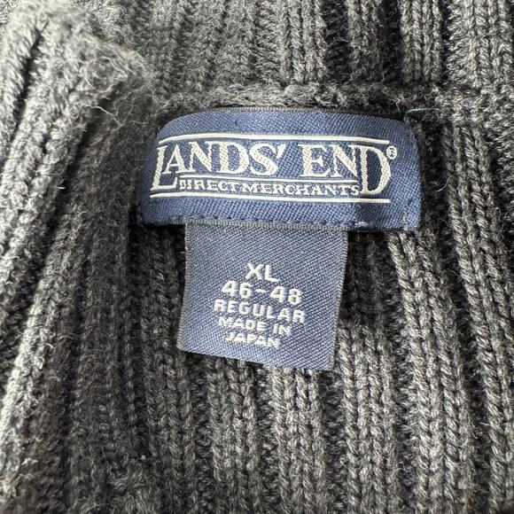 Vintage 90s Lands' End Quarter Zip Pull Over Sweater Gorpcore Made in USA XL - Picture 2 of 7